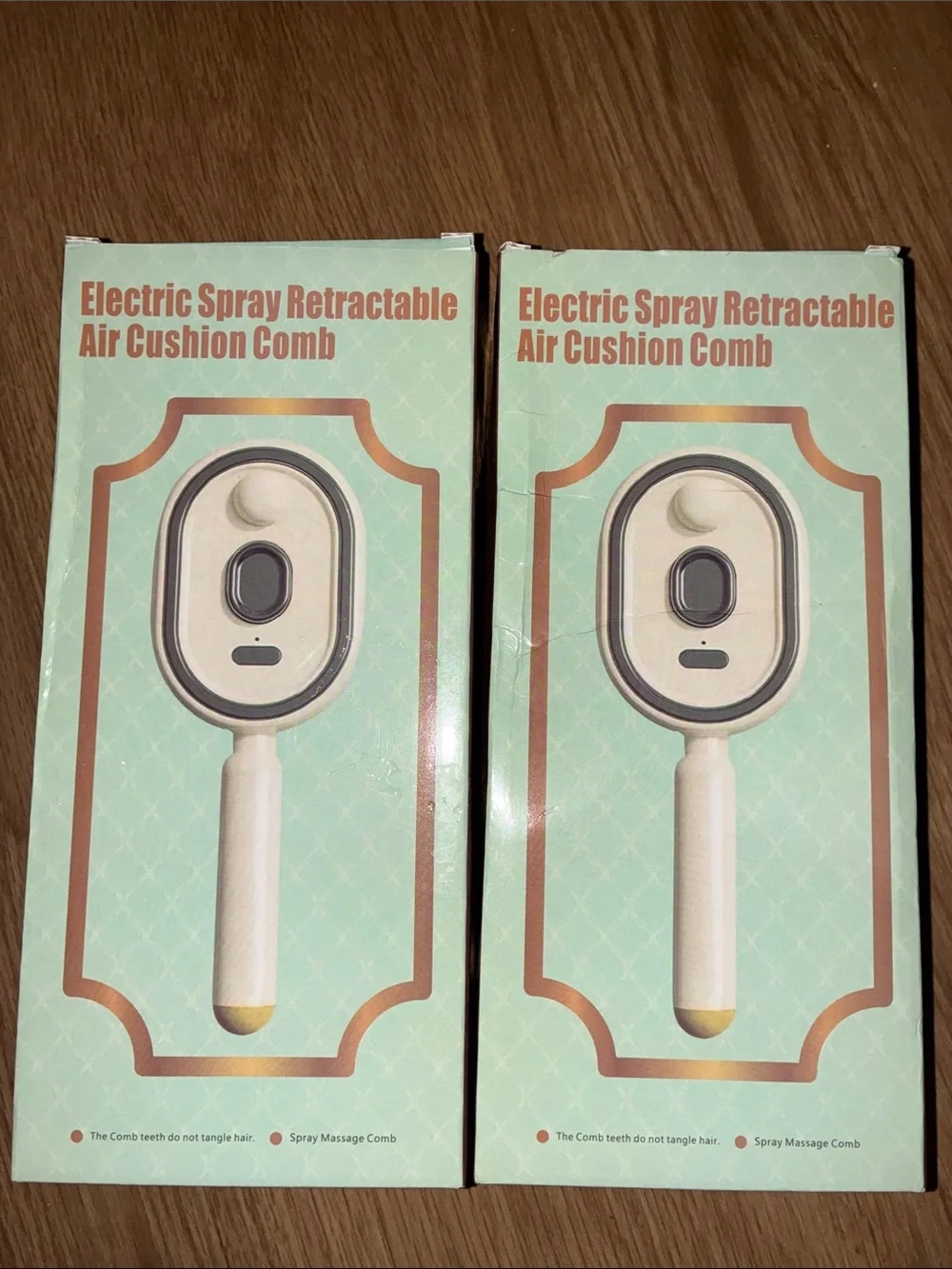 Electric Spray Retractable Air Cushion Comb - Cream
